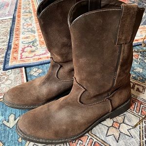 Frye Duke roper brown suede boots